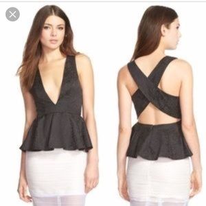 White peplum Lovers and Friends top!